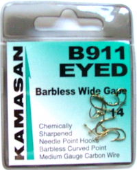 Kamasan - B911 Eyed Barbless Wide Gape