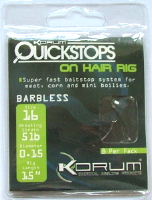 Korum - Barbless Quickstop on Hair Rig